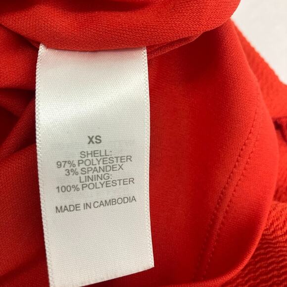 BISOU BISOU Red Sleeveless Round Neck Beaded Crop Top Tank Womens Size XS - Picture 7 of 10